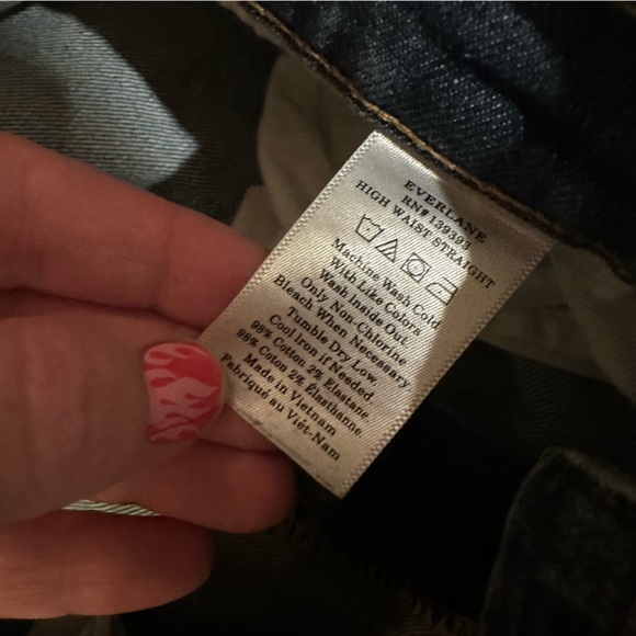 Everlane High Waisted Straight 98% Cotton Women’s Ankle Denim Jeans Size 27 - Picture 8 of 14